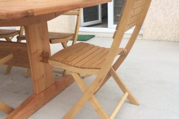 table jardin chaise
